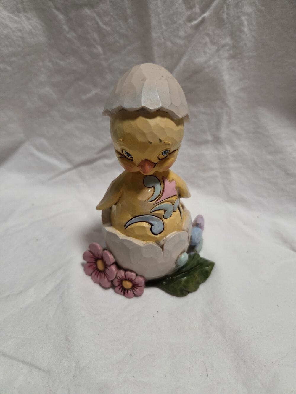 Jim Shore Statue Easter Chick A Crack Up 4040554 RARE M